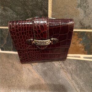 Brighton Dark Brown Croc-Embossed Wallet